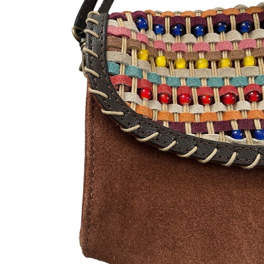 MISS ME Free Spirit Beaded Purse Brown / Multi - Picture 4 of 9